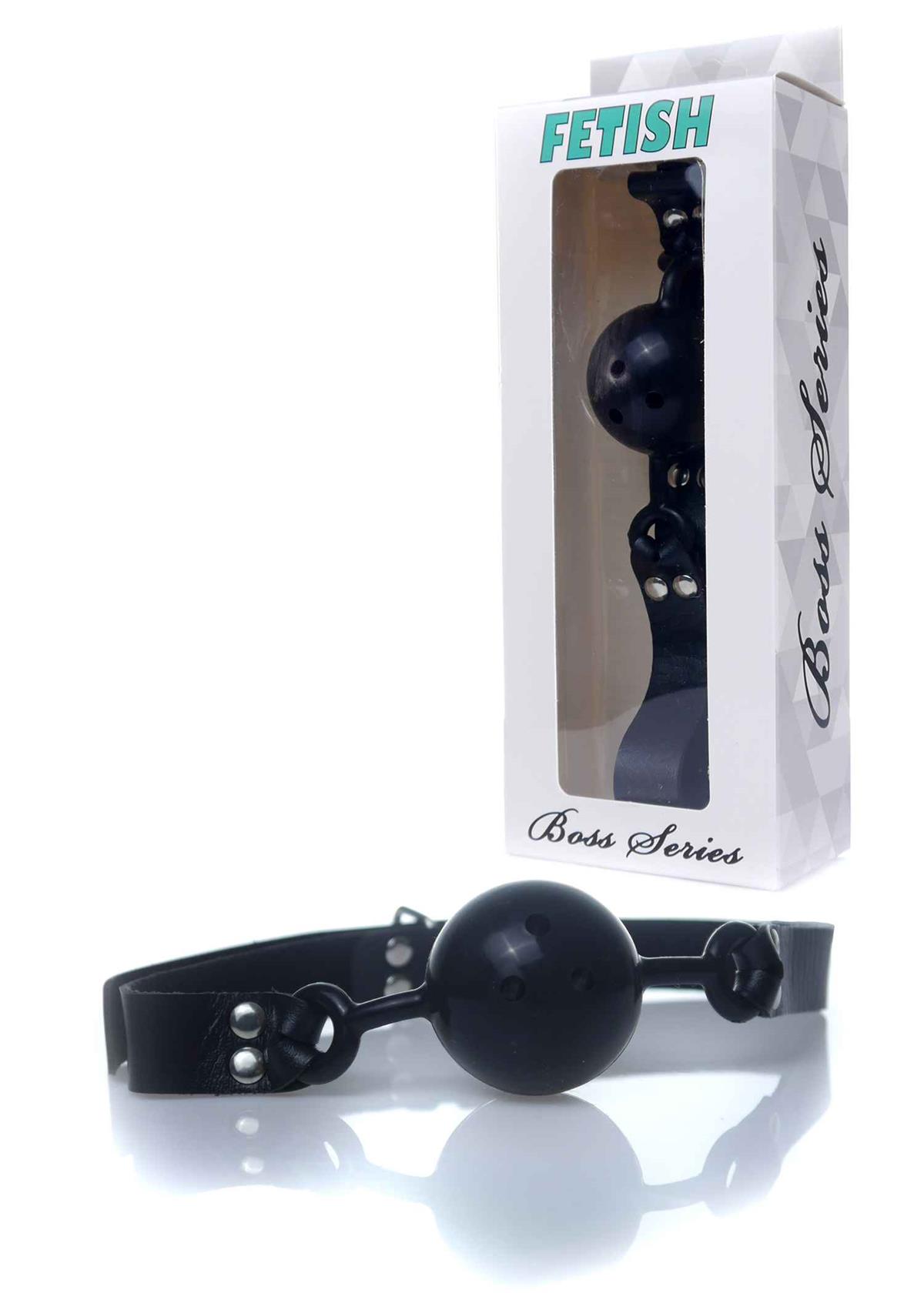 Bossoftoys - 61-00031 - Ball Gag - adjustable - breathable - attractive color window box - black