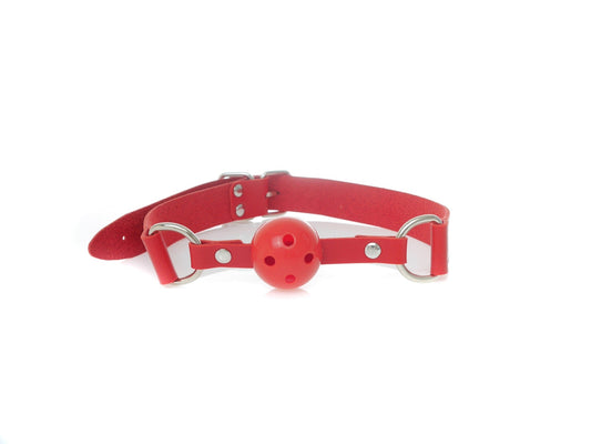 Bossoftoys - 61-00034 - Ball Gag - adjustable - breathable - attractive color window box - Red