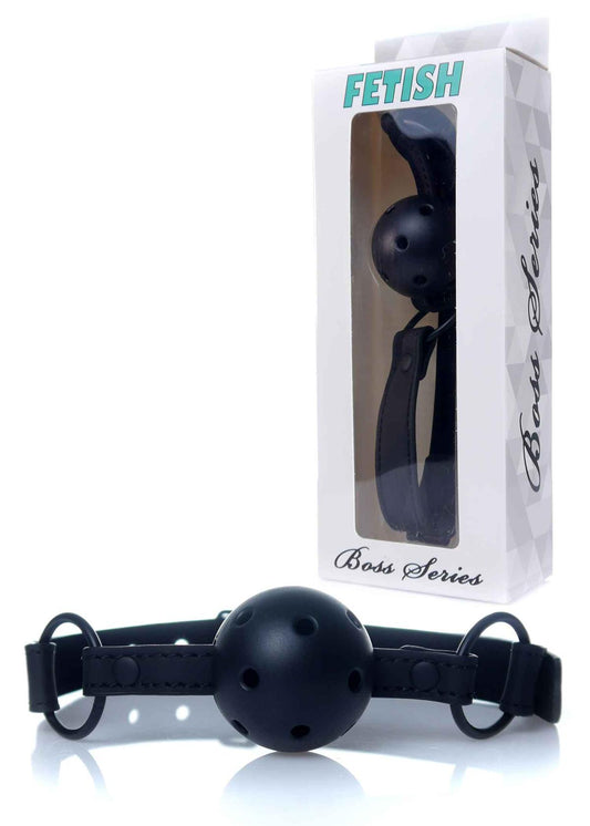 Bossoftoys - 61-00035 - Ball Gag - adjustable - breathable - attractive color window box - black