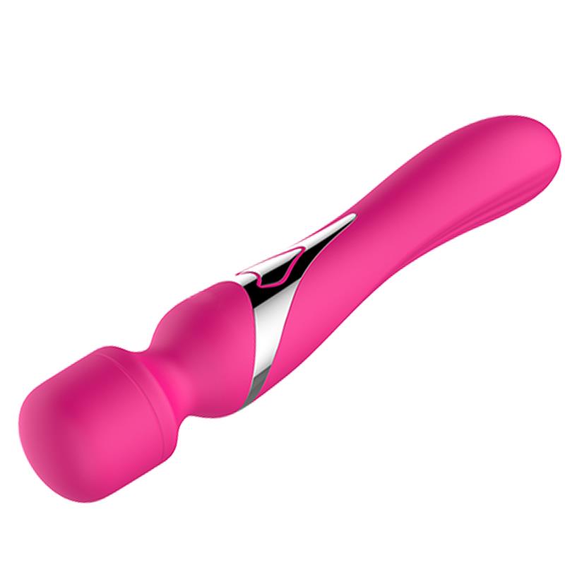 Dual Massager - Design G-spot Vibrator - 22.6 cm - 7 Pulsation Modes and 7 Functions - Rechargeable - Width 3.2/4.2 cm - Luxury Gift Box - Pink