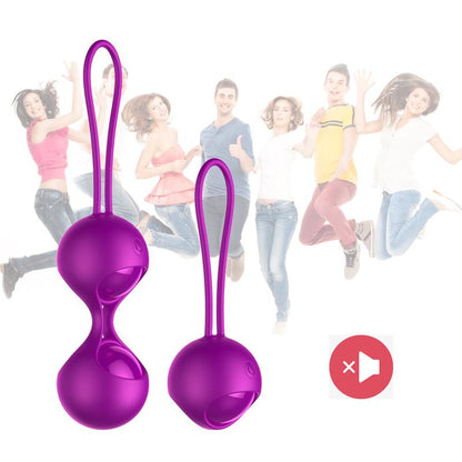 Remote Control Kegel Balls - 2 Balls and 1 Ball - 10 Functions - Oplaadbaar - Luxe Geschenkdoos - Paars