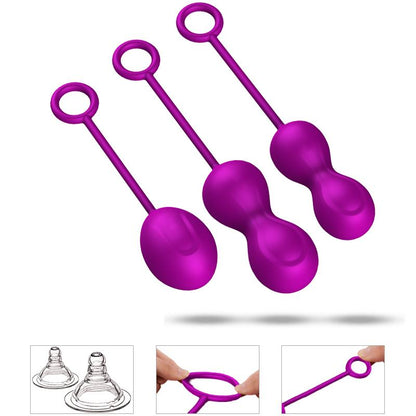 Kegel Balls 3-Pack Set - Luxury Gift Box - Purple - Geisha Ball Set