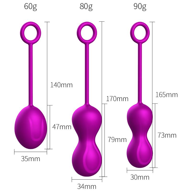 Kegel Balls 3-Pack Set - Luxury Gift Box - Purple - Geisha Ball Set