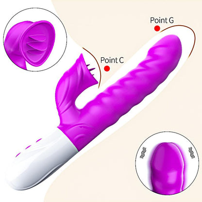 Bossoftoys - 63-00058 - Vibrator Silicon - Vibrator - 7 Functions and Heating Mode - Rechargeable