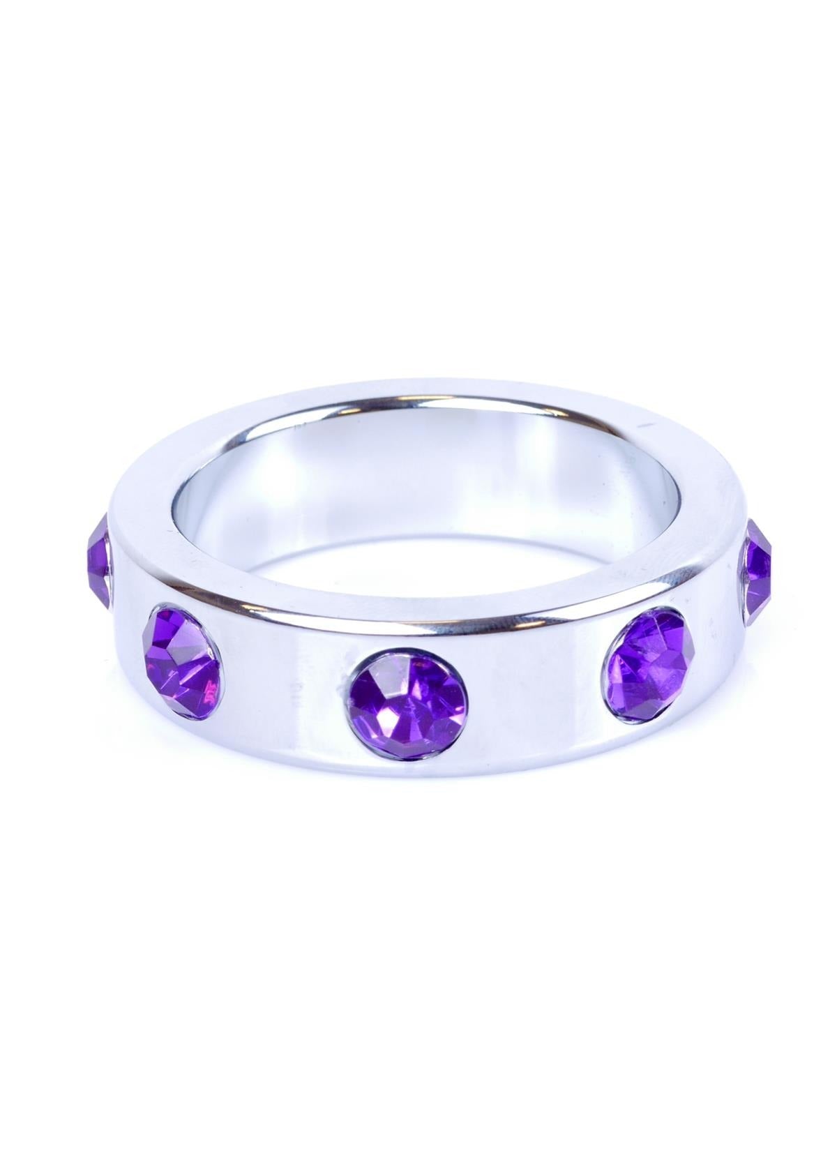 Bossoftoys - 64-00006 - Metal - Cockring - Diamonds - Purple - Large