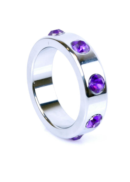 Bossoftoys - 64-00006 - Metal - Cockring - Diamonds - Purple - Large