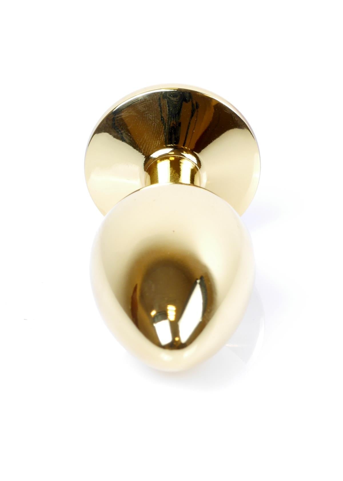 Bossoftoys - 64-00111 - Unique Color - Rose Gold Anal Plug - Gold Plug with Black stone - length 7 CM - Dia 2.7 CM - color window box