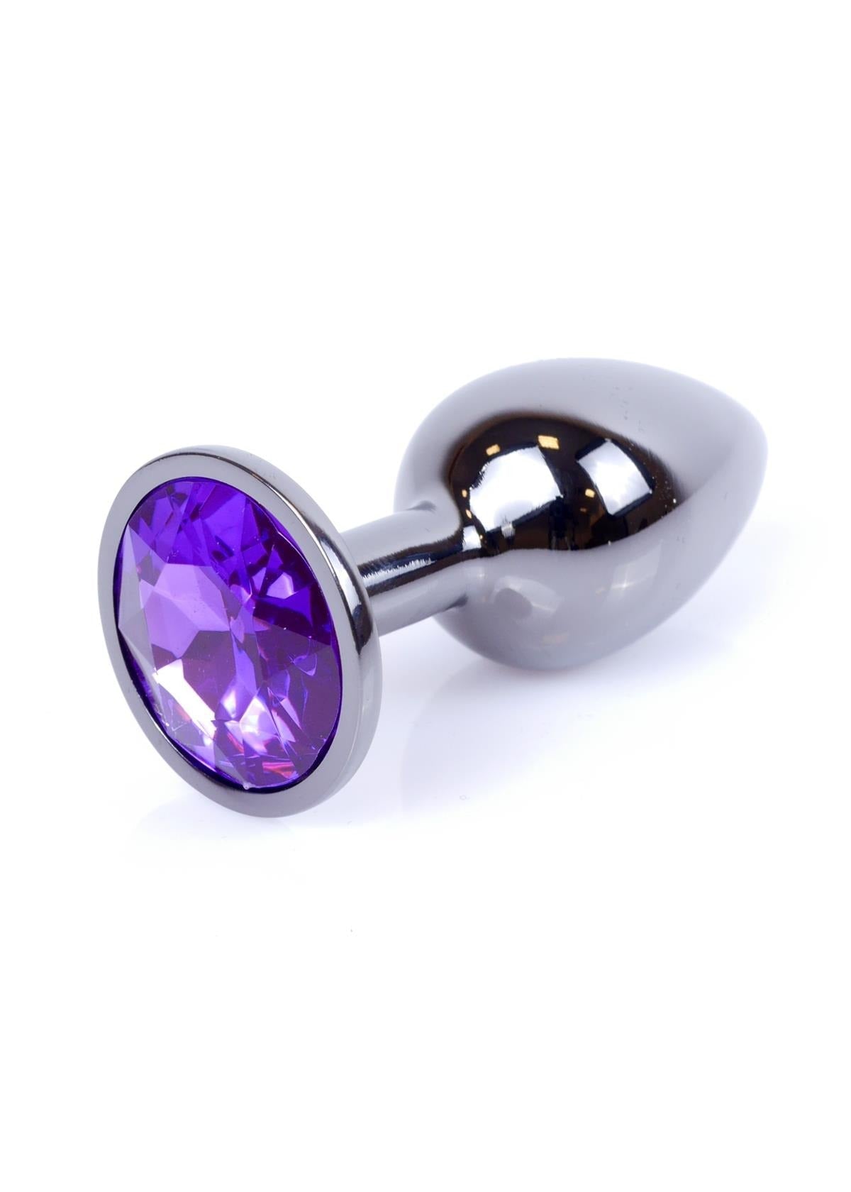 Bossoftoys - 64-00034 - Dark Silver Plug- Anal - Purple - length 7 cm - dia 2,7 cm