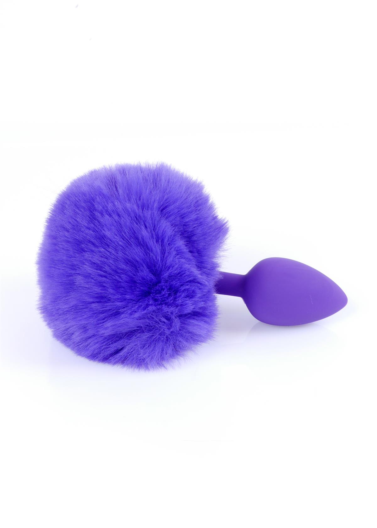 Bossoftoys - 64-00101 - Purple Silicone Anal Plug with bunny tail Purple - length 6.5 cm - dia 2.7 cm - color window box