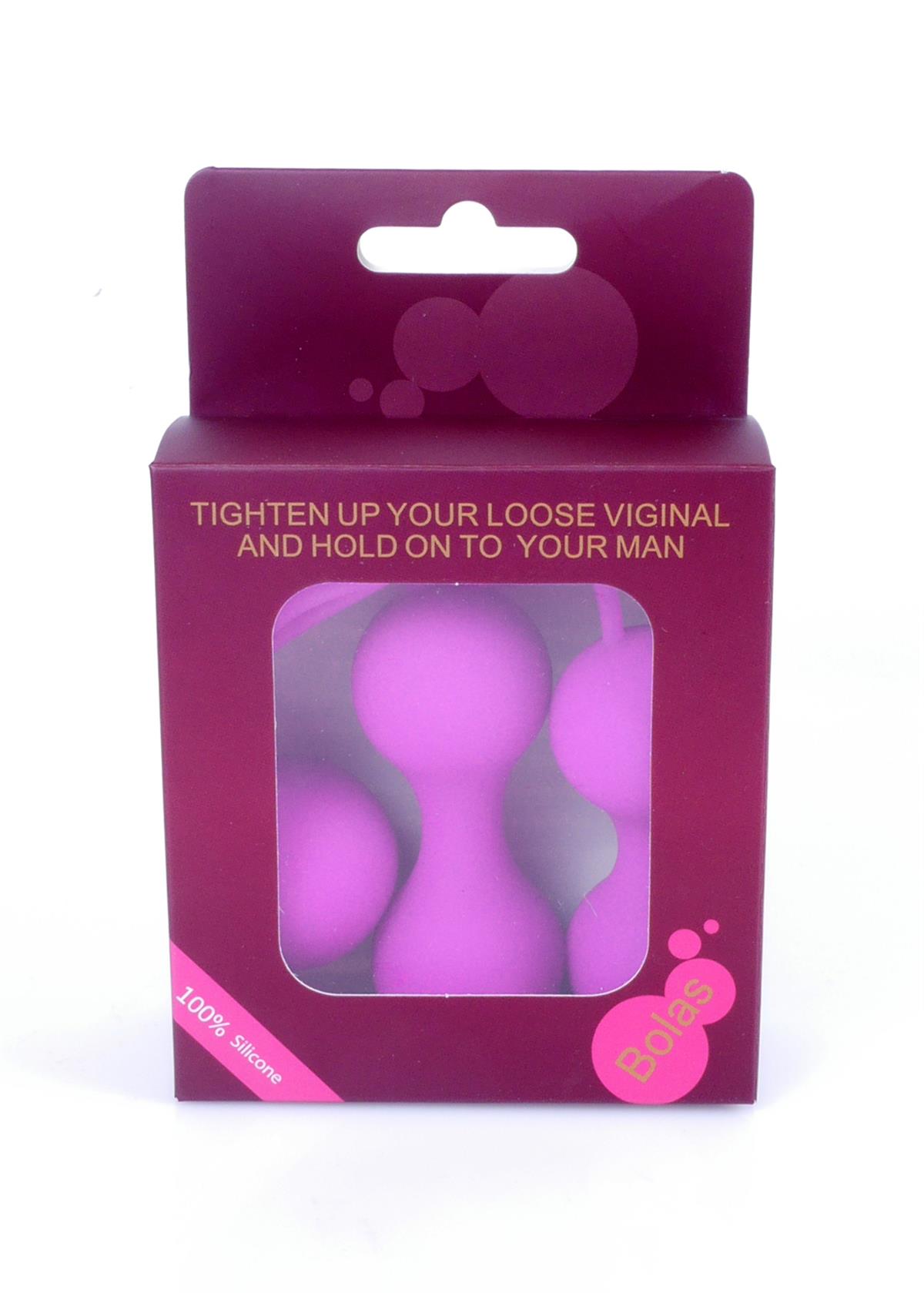 Bossoftoys - 64-00103 - Silicone kegal ball set - 3 different styles - Pink