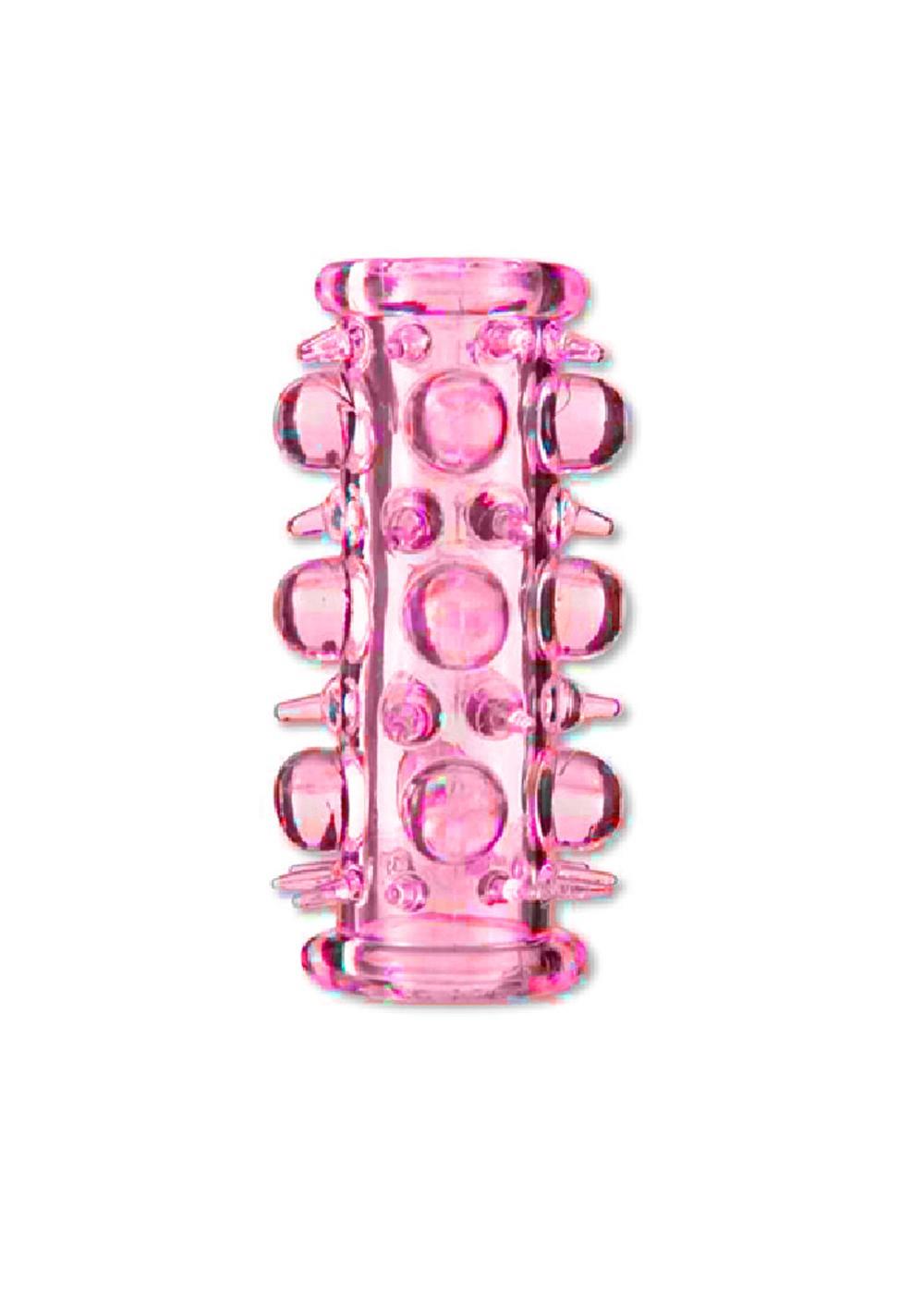 Bossoftoys - 67-00012 - Stretchy Penis Sleeve - Penis Extender - Pink - Lenght 7 cm - clear box with color card