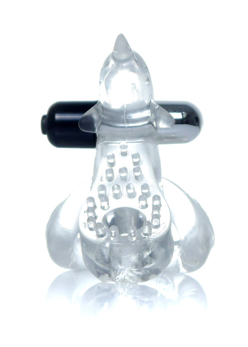 Bossoftoys - 67-00050 - Ring - Dolphin Vibro CockRing - Clear