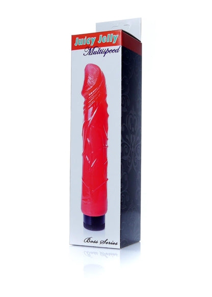 Bossoftoys - 67-00075 - Real Skin - Realistic vibrator - Juicy jelly Red - 22 m - Dia 4 cm - Multispeed