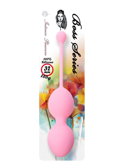 Bossoftoys - 75-00011 - Silicone Kegel Balls - length 16.5 cm - width 32mm - 165g - Pink - strong blister