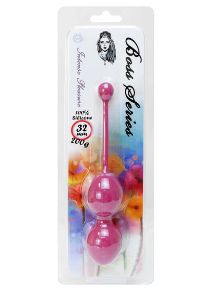 Bossoftoys - 75-00013 - Silicone Kegel Balls - length 16.5 cm - width 32mm - 20g - DarkPink - strong blister