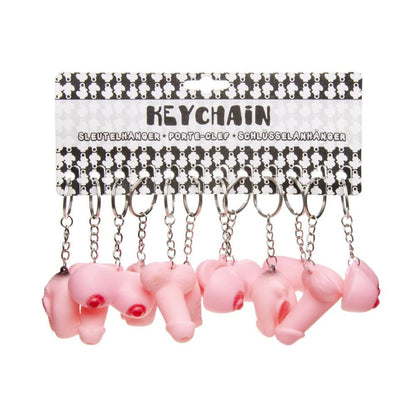 Kinky Pleasure Sleutelhanger - Grappig en Uniek Accessoire Piemel Vagina & Borsten