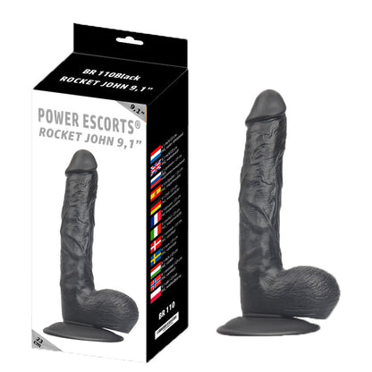 Power Escorts - BR110 - Rocket John 9.1'' - Realistic Dildo - 23 CM - 2 Colors