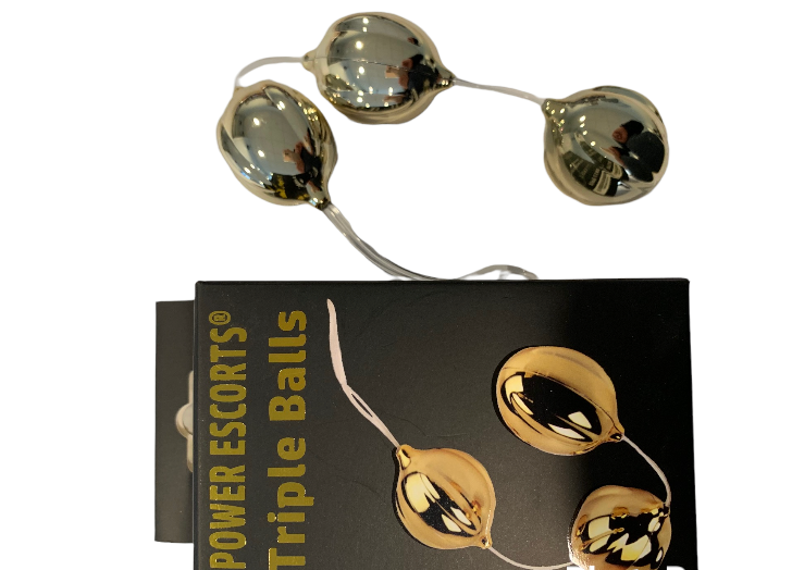 Power Escorts - BR17 - Gold Triple Balls - Heavy Big Size Benwa Balls