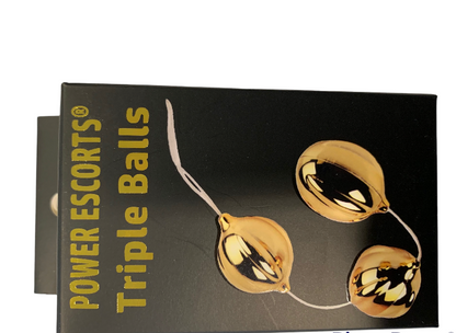 Power Escorts - BR17 - Gold Triple Balls - Heavy Big Size Benwa Balls