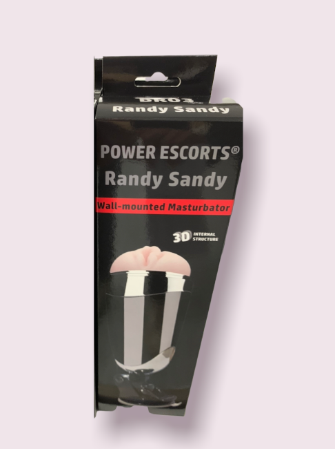 Power Escorts - Br03 - Randy Sandy Vibrating Masturbator - Suction Cup - 22 CM