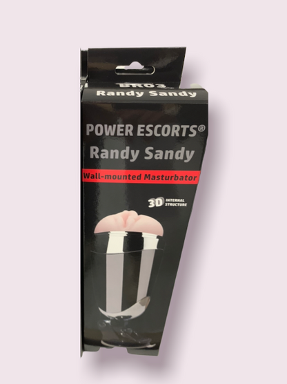 Power Escorts - Br03 - Randy Sandy Vibrating Masturbator - Suction Cup - 22 CM