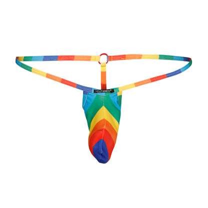 CUT4MEN - C4M09- LoopString Pouch Men Underwear - Rainbow - 2 Sizes - 1 Piece