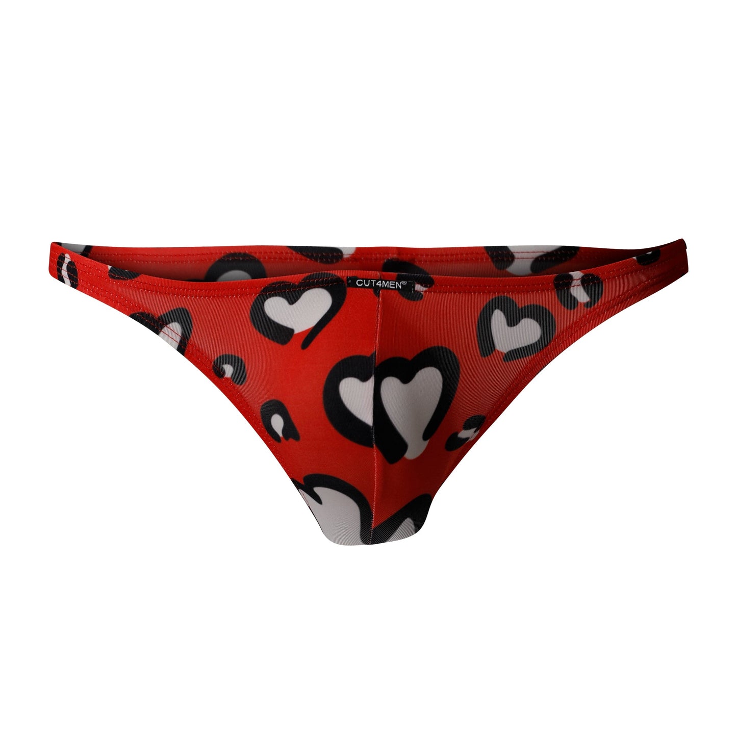 CUT4MEN - C4M11 - Brazilian Brief Men Underwear - Hearts Design - 4 Sizes - 1 Piece