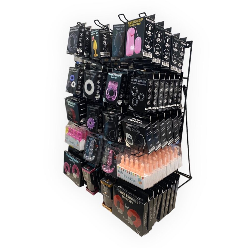 Power Escorts - DISPLAY DEAL - 150 Pieces Mix - Products - Incl. Freestanding Metal Counter Display