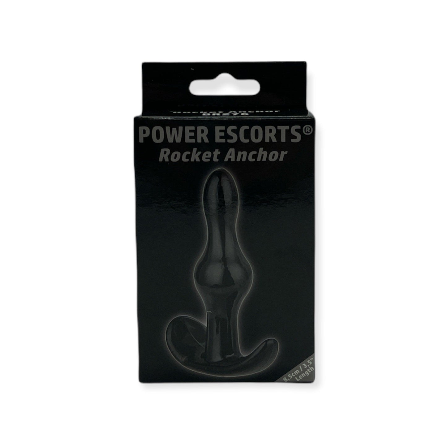 Power Escorts - BR276 - Rocket Anchor Plug - 8.5 CM - Anal Plug - Black - flexible Buttplug - ideal size - attractive Color box