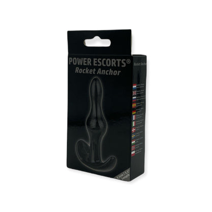 Power Escorts - BR276 - Rocket Anchor Plug - 8,5 CM - Anal Plug - Black - flexible Buttplug -  ideal size - attractive Colour box