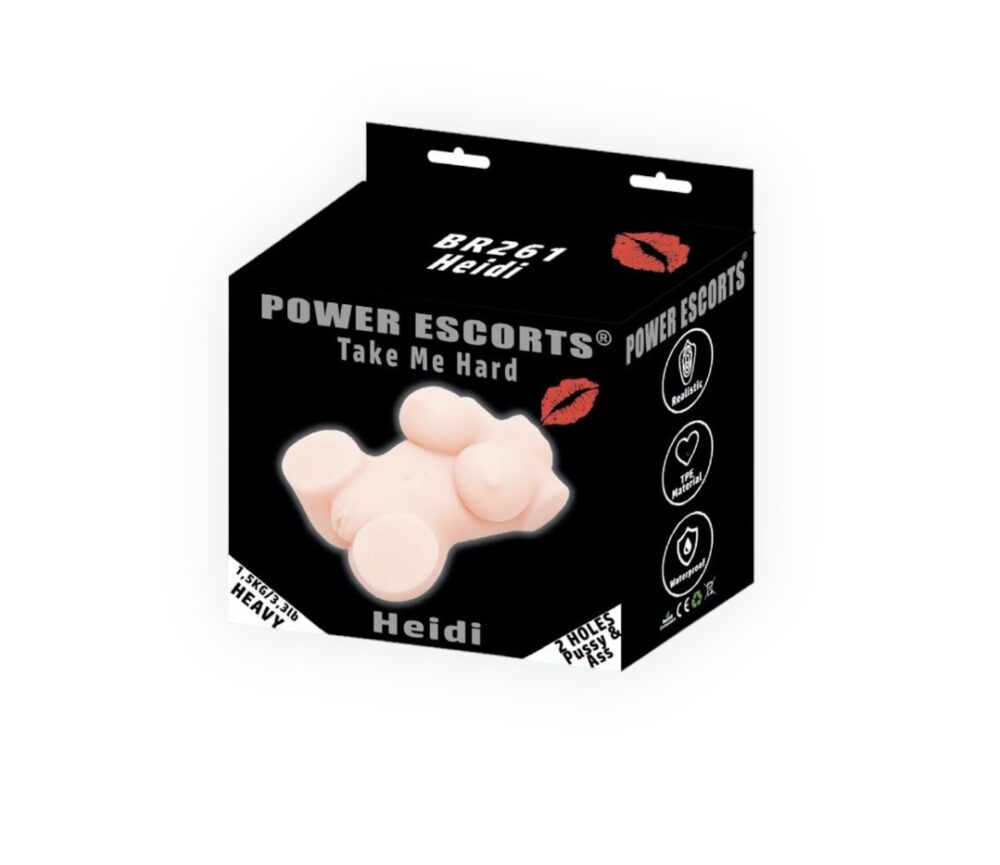 Power Escorts - BR261 - Take me Hard Heidi - Mini Love Doll - Masturbator - 1.55 KG - Flesh