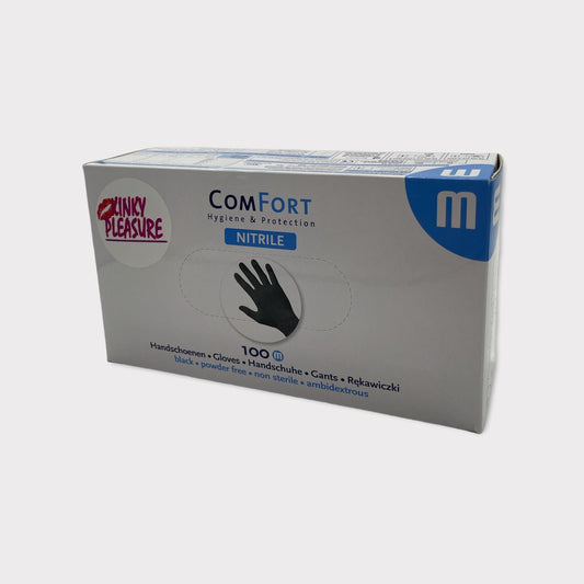 Nitrile Glove Box - Black - Medium - 100 Pieces