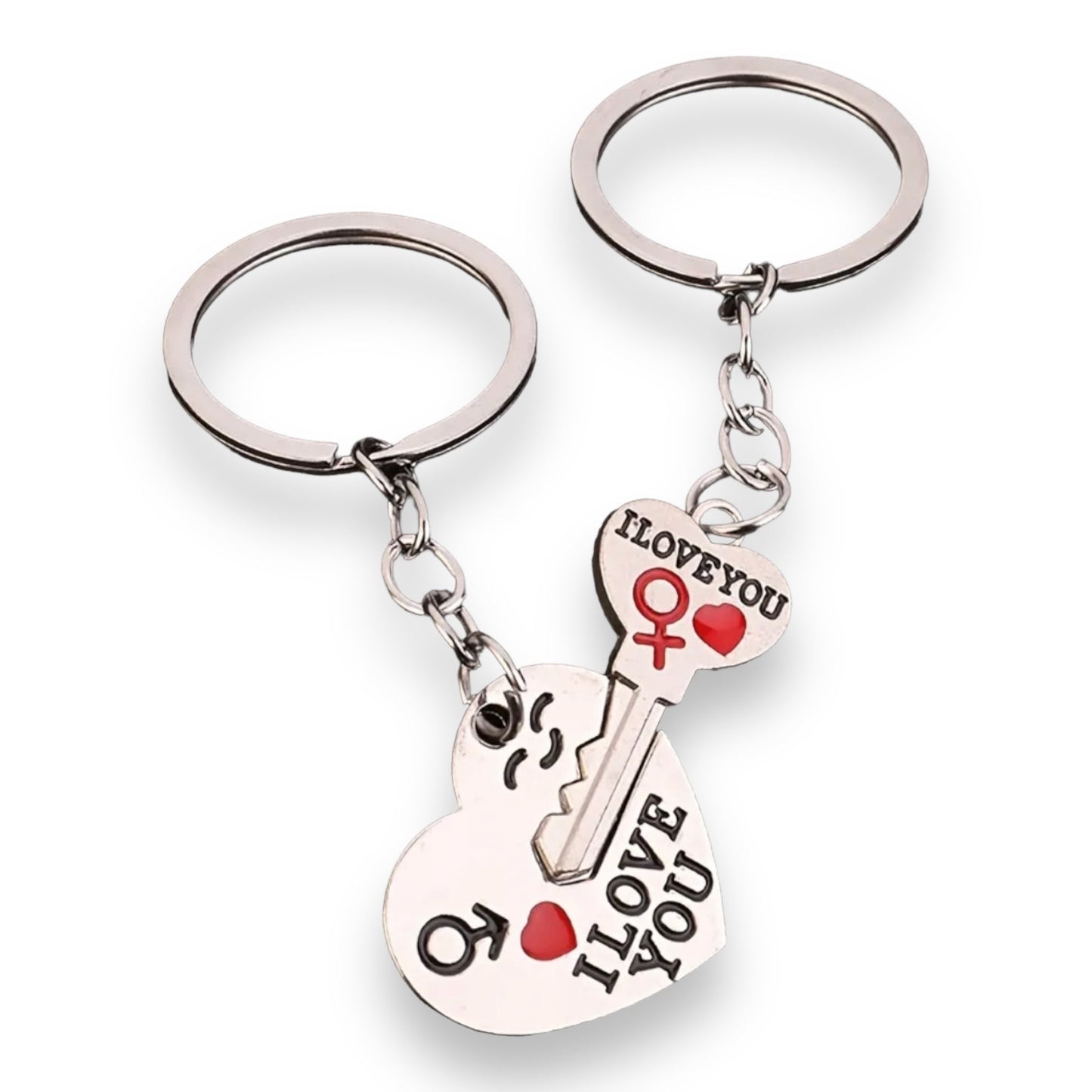 Keychain 'Eternally Together' - Key and Heart - 2 Models 