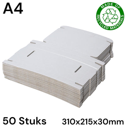 Gerecycled Brievenbusdoos 299 x 213 x 28 mm (A4) Bundel 50 stuks