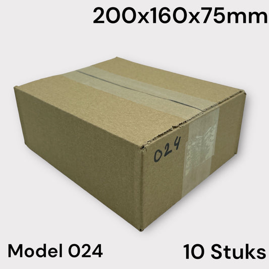 Shipping Box Brown Model 024 200x160x75mm 10 Pieces