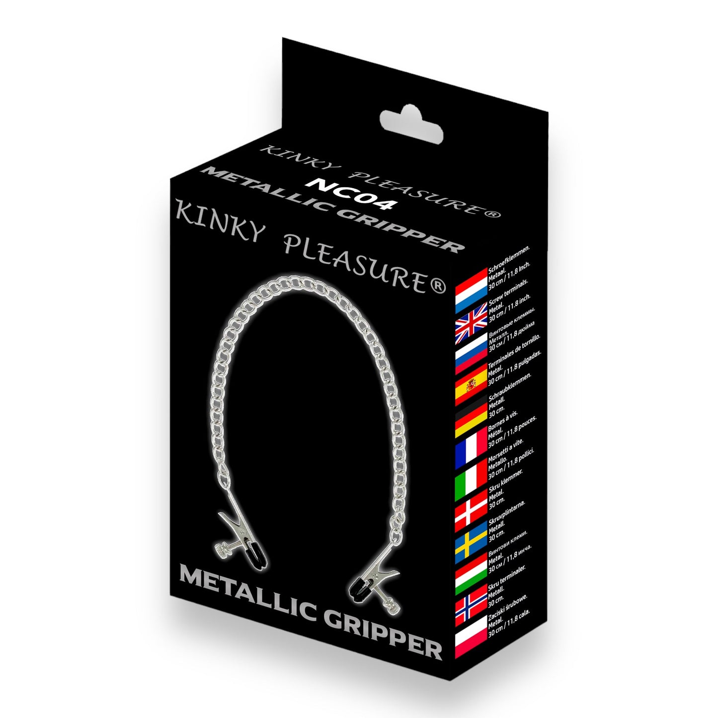 Metallic Gripper - Kinky Clamps - Heavy Version - Nipple Clamps - Stylish Color Box 