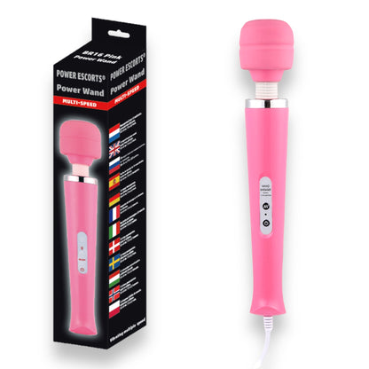 Power Escorts - BR16 - Power Wand Massager - 12-Speed ​​- WIRED - 4 Colors