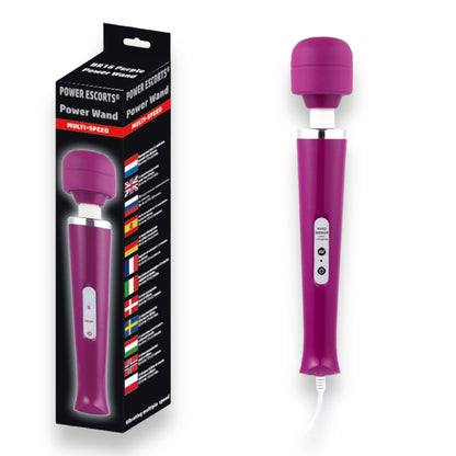 Power Escorts - BR16 - Power Wand Massager - 12-Speed ​​- WIRED - 4 Colors