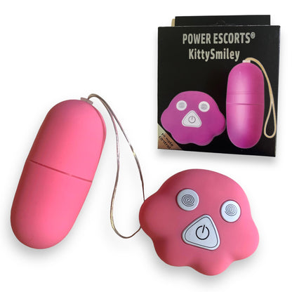 Power Escorts - BR166 - Kitty Smiley - Remote egg - 10 function - 2 Colors