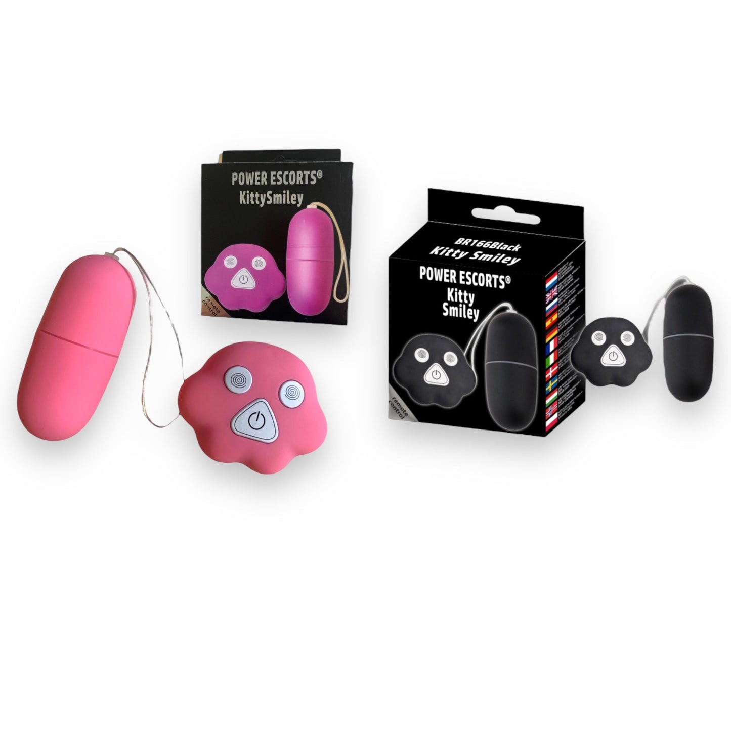 Power Escorts - BR166 - Kitty Smiley - Remote egg - 10 function - 2 Colors