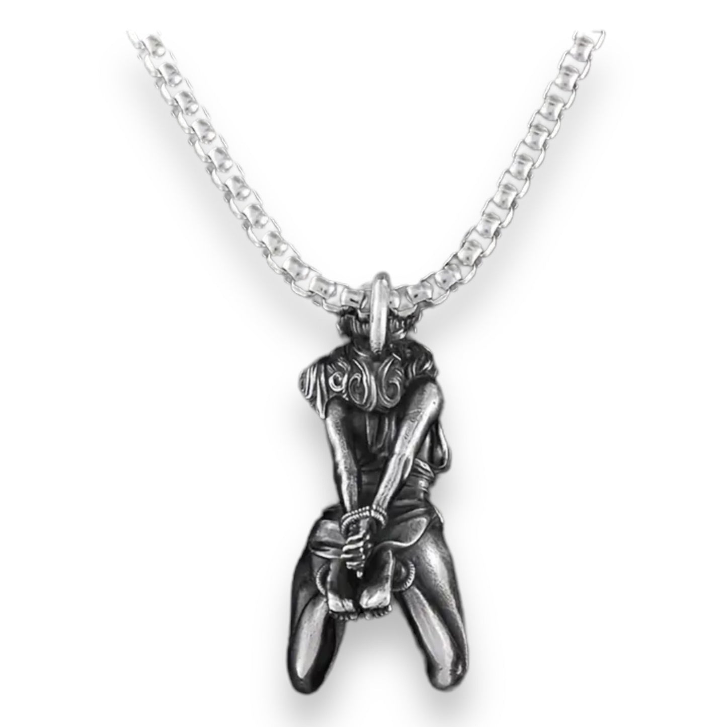 Silver Pendant Necklace - Seductive Bondage Art