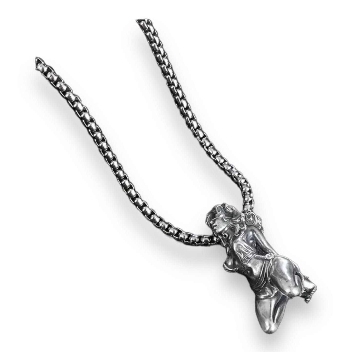 Silver Pendant Necklace - Seductive Bondage Art