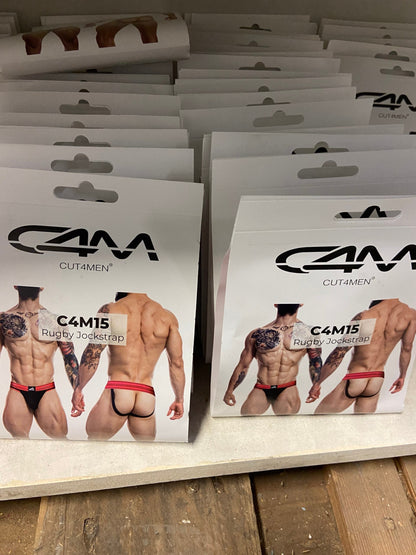 CUT4MEN - C4M15 - Rugby Jockstrap Men Underwear - 12 Pieces - 3 Colors - 4 Sizes -1 Piece