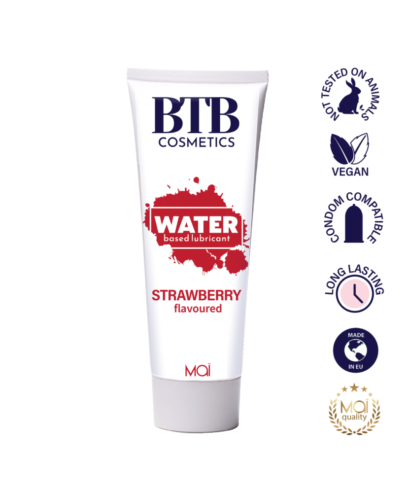 BTB Cosmetics Vegan Strawberry Taste Water Based Lubricant 100 ML - LT2405