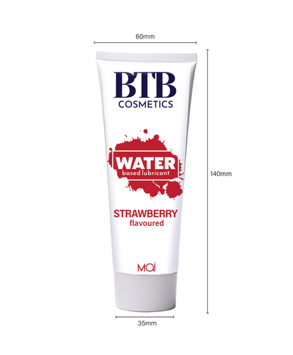 BTB Cosmetics Vegan Strawberry Taste Water Based Lubricant 100 ML - LT2405