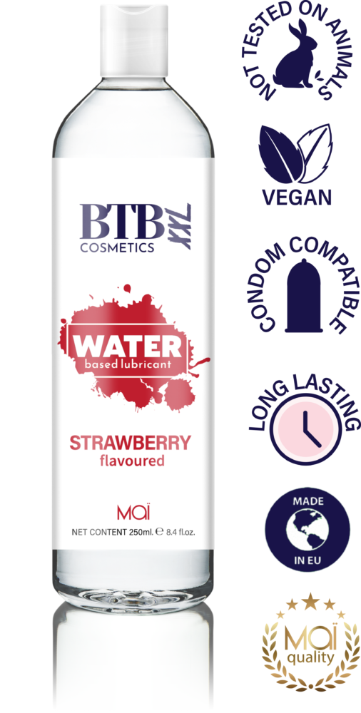 BTB Cosmetics Vegan Strawberry Taste Water Based Lubricant 250 ML - LT2415