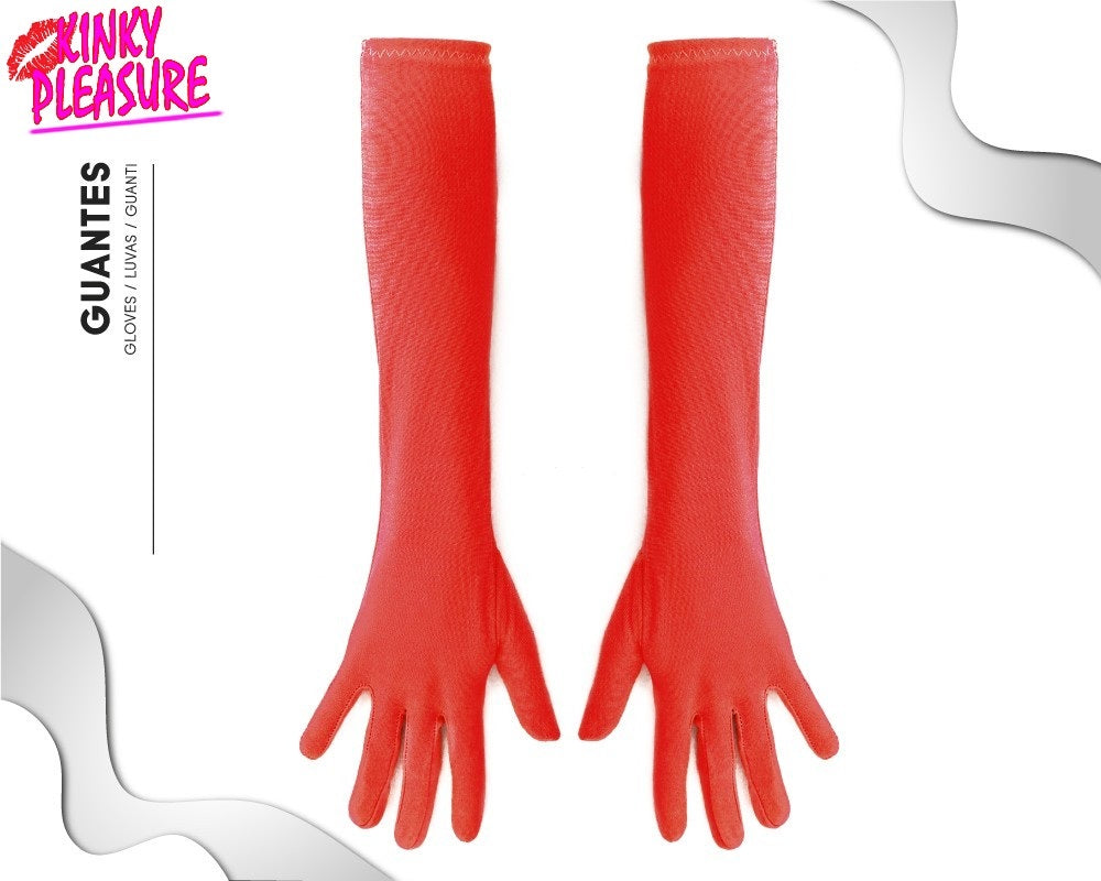 Long Gloves - Soft - 6 Colors - 1 Pair