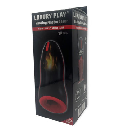 Luxury Play Big Rechargeable Masturbator - Heating - 2 Motors - Black - LP04 - Color Box