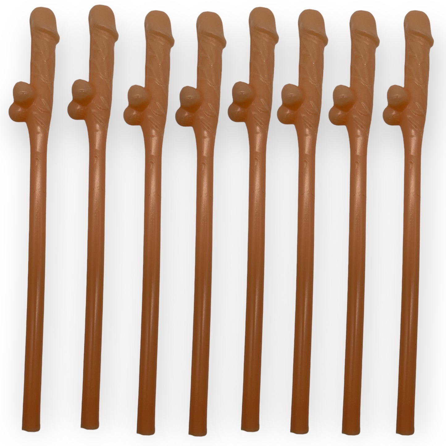 Pleasure Cock Straws - Set of 10 in Beige - Kinky Pleasure