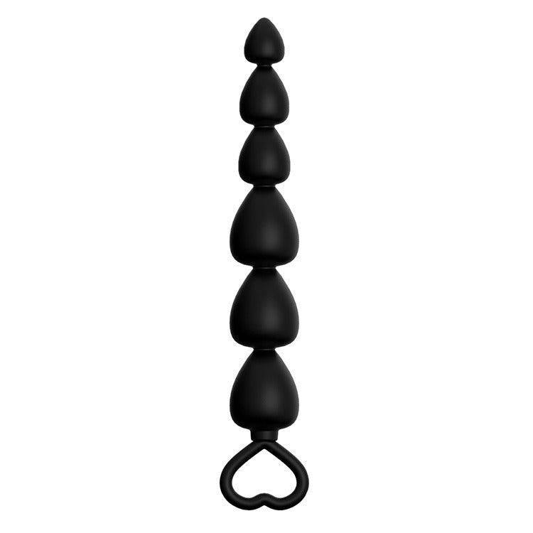 Power Escorts - BR188 - Anal Beads Runner - Black Silicone - Xtra Long size - 18.5 cm - attractive Color box